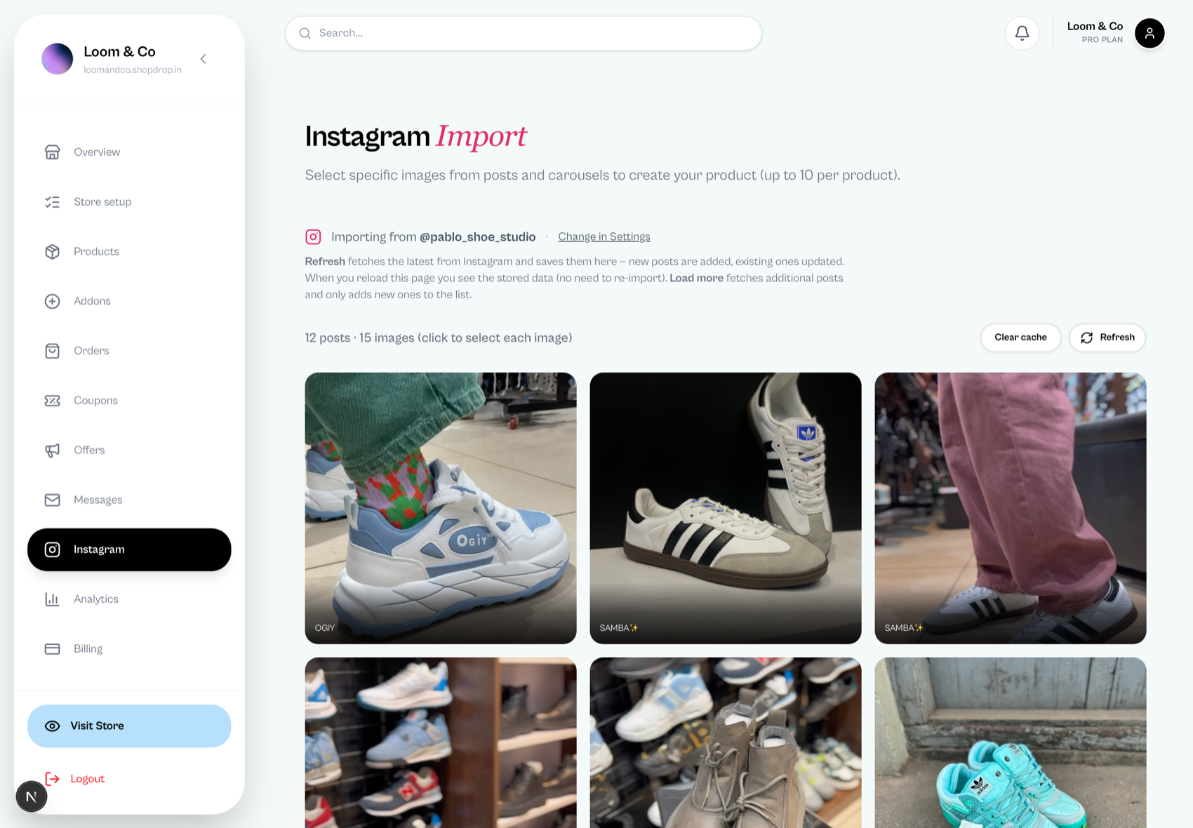 Import from Instagram — DropnShop
